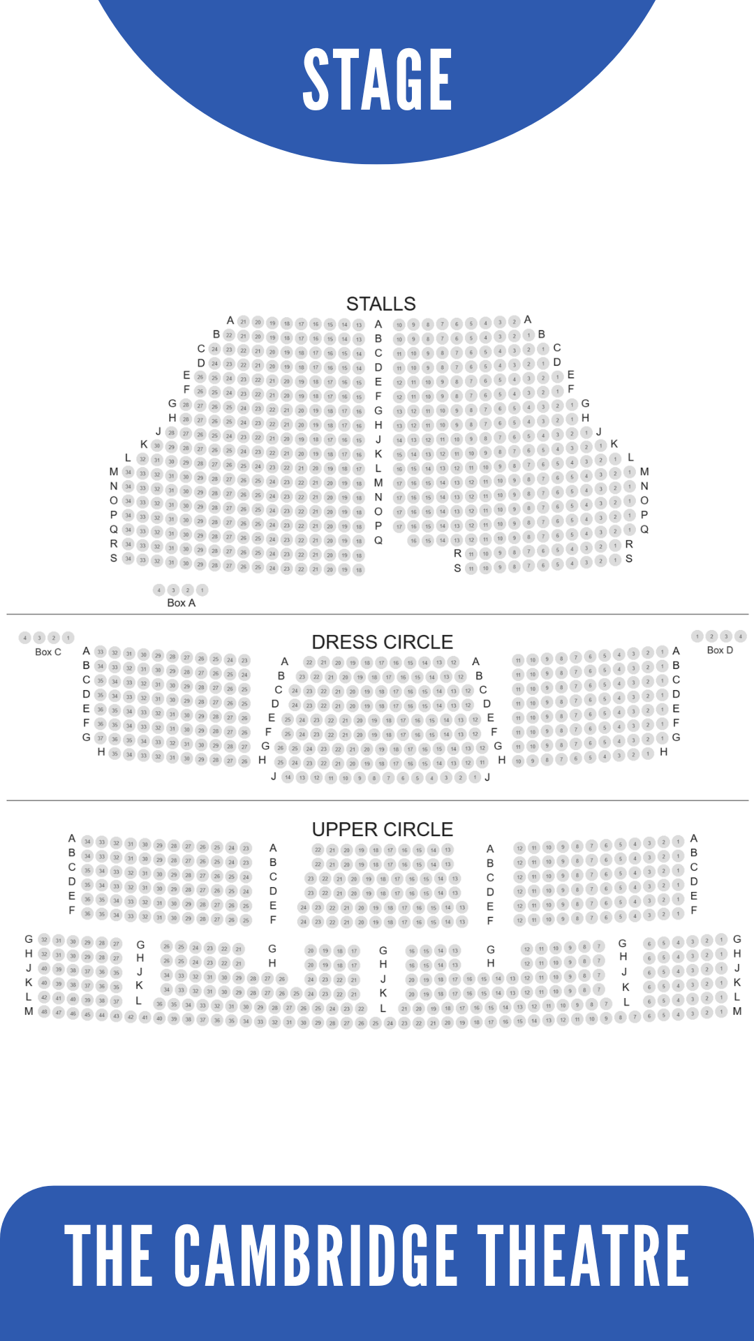 cambridge theatre seat view