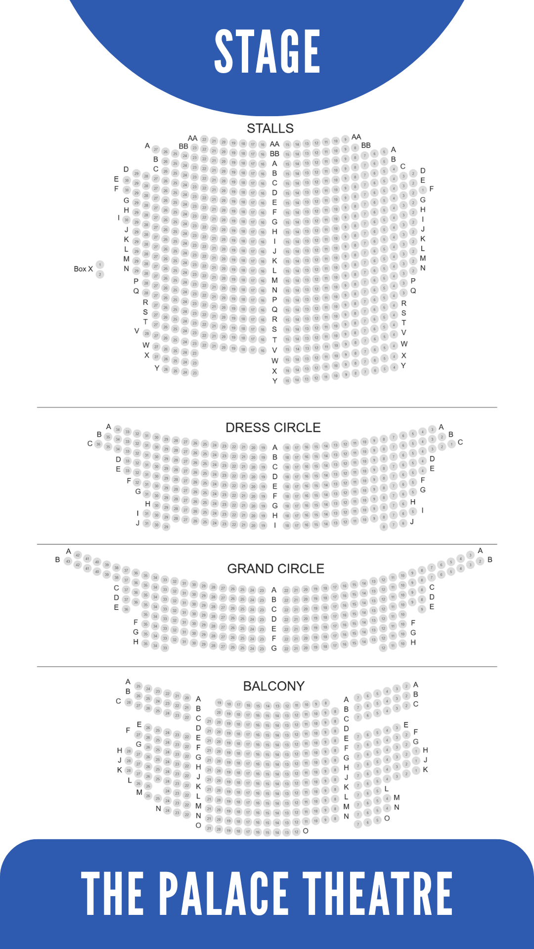 palace theatre london seating plan view