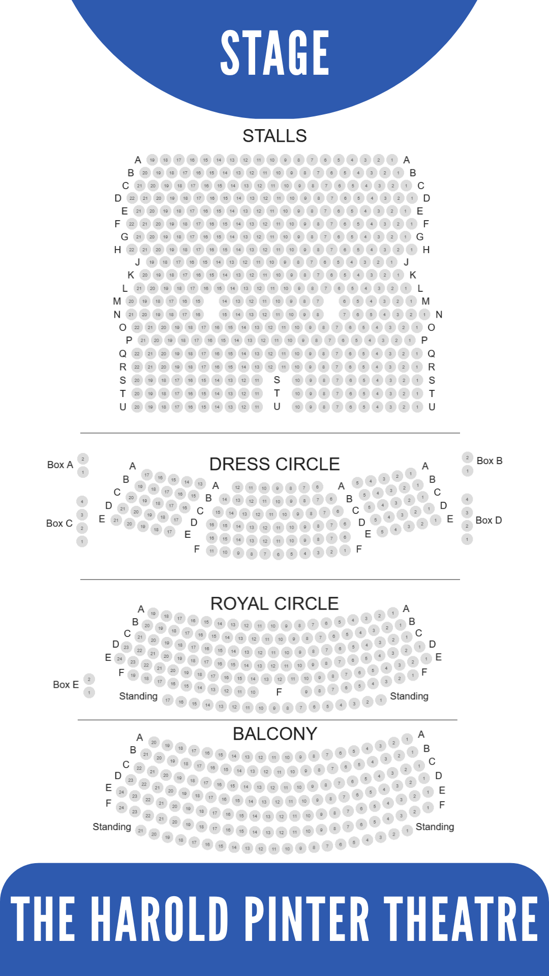 harold pinter theatre seat view