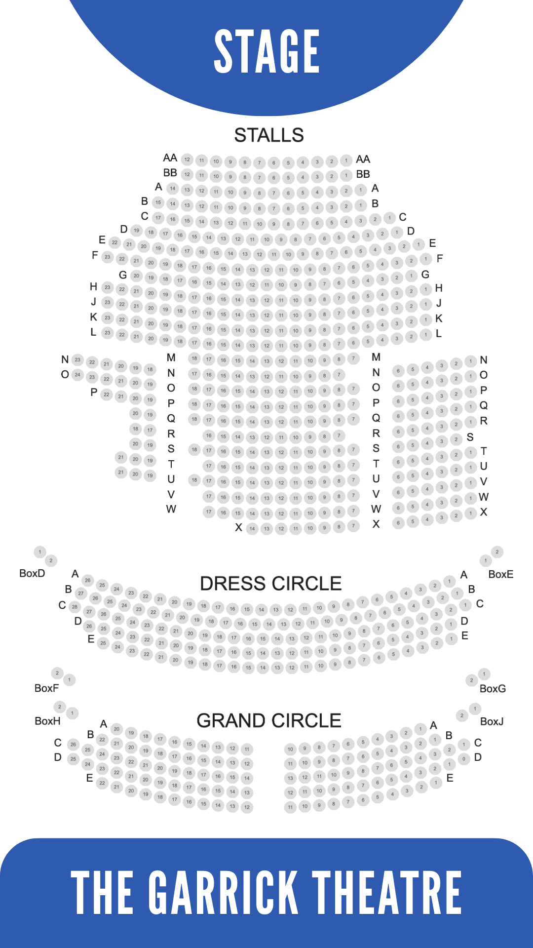 best seats at the garrick theatre