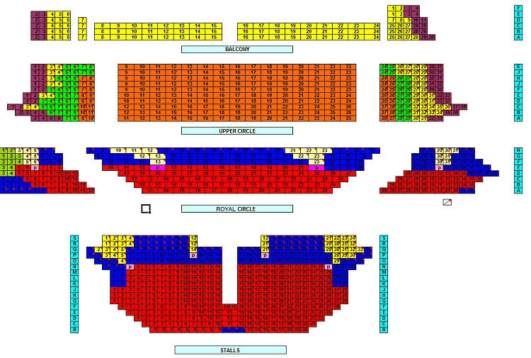 his majesty's theatre seating plan