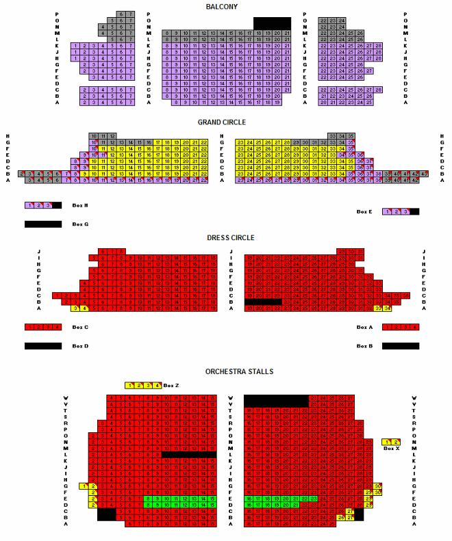 palace theatre seating plan london