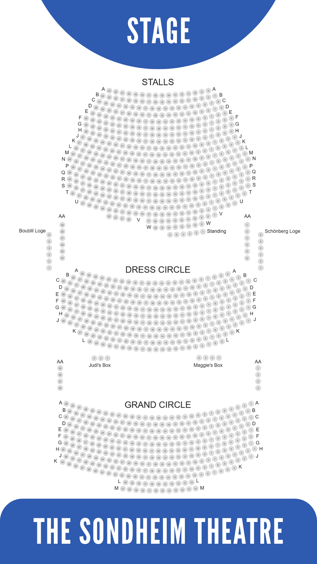seat plan sondheim theatre