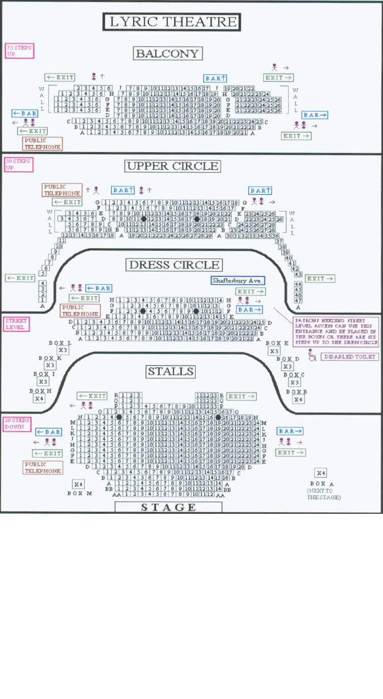 Lyric Theatre london seating Plan